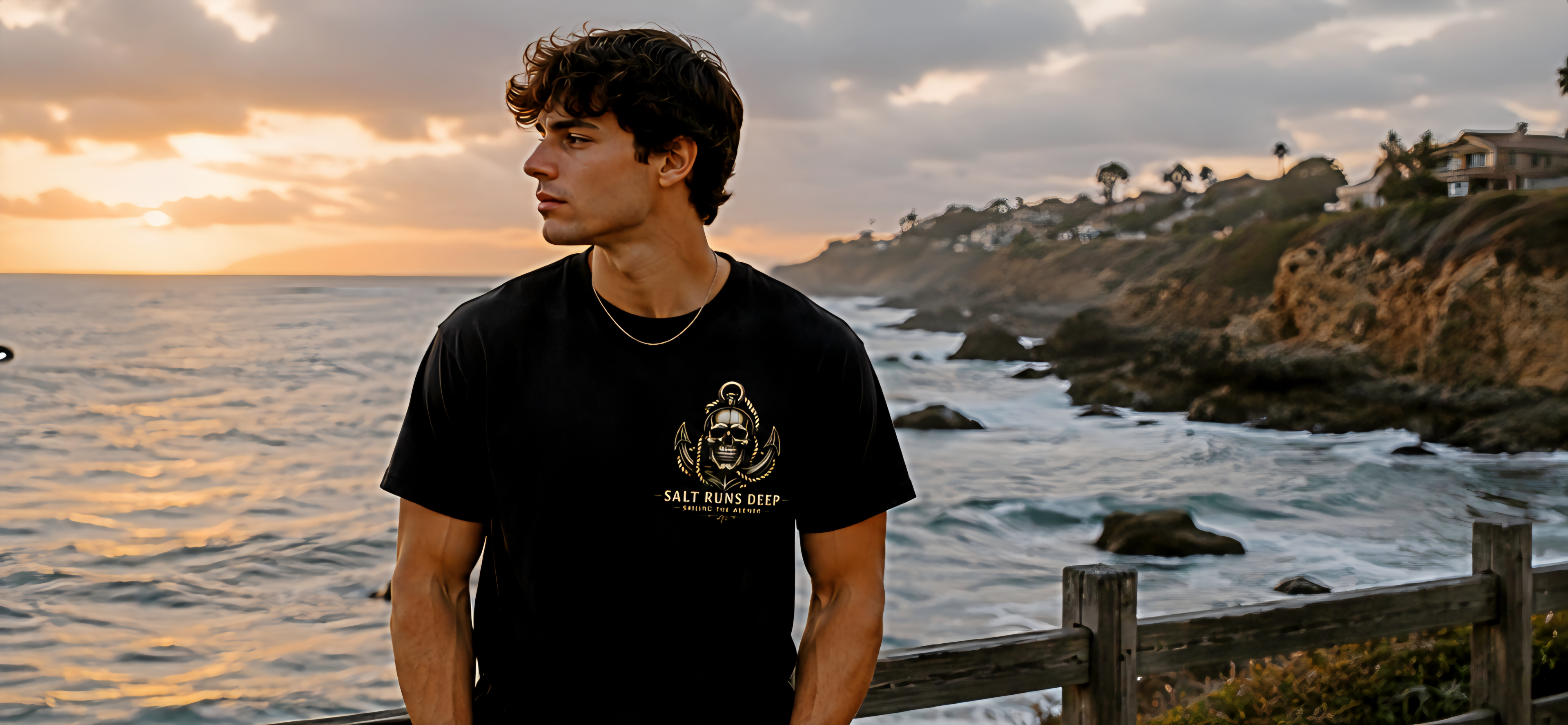 Salt Runs Deep Crew Tee